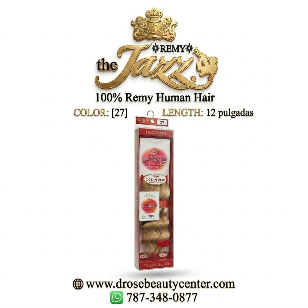 Jazz Wave Ocean Remy 12" Color 27 100% Remy Human Hair