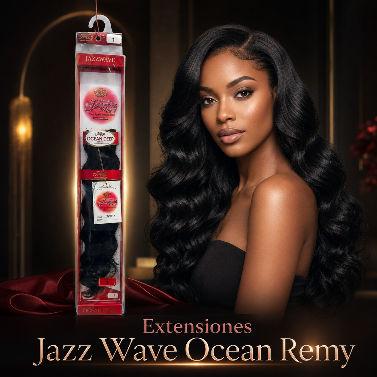 Jazz Wave Ocean Remy 100% Remy Human Hair Extensión de Cabello Color #27 18"