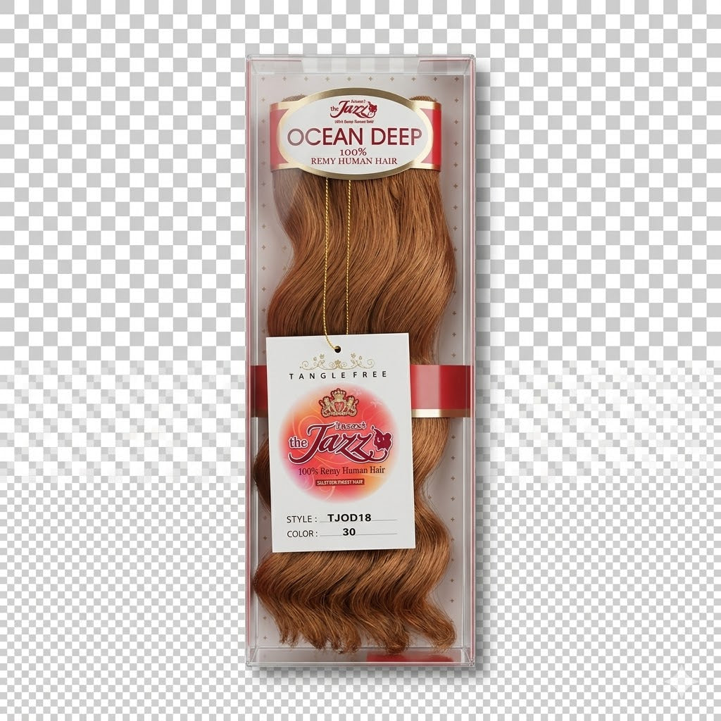 Jazz Wave Ocean Remy 100% Remy Human Hair Extensión de Cabello Color #30 18"