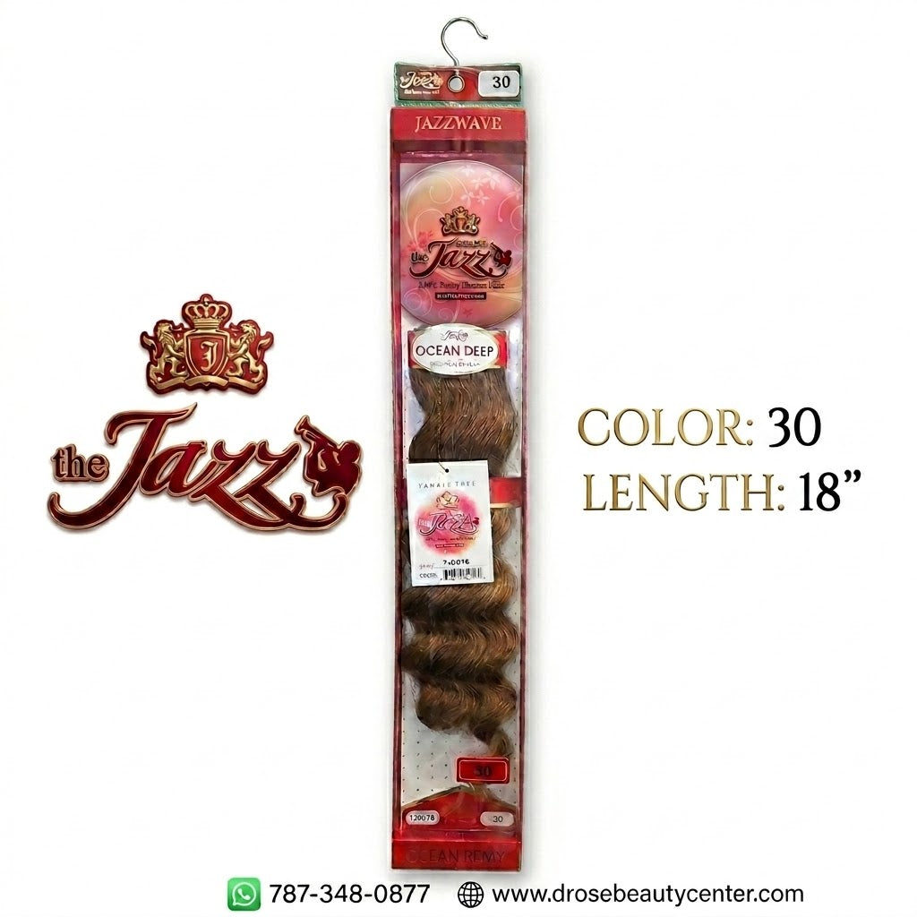 Jazz Wave Ocean Remy 100% Remy Human Hair Extensión de Cabello Color #30 18"
