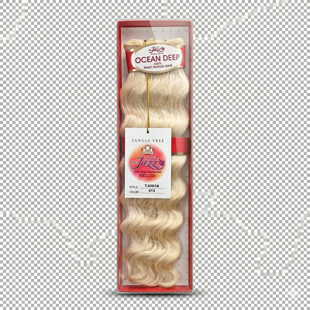 Jazz Wave Ocean Remy 100% Remy Human Hair Extensión de Cabello Color #613 18"
