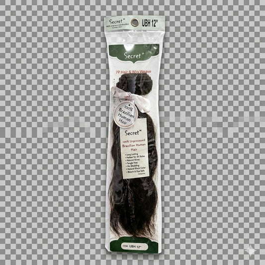 ✨ Extensiones Secret Brazilian Straight 12” – Cabello Humano Natural Black (Bulk Hair) ✨