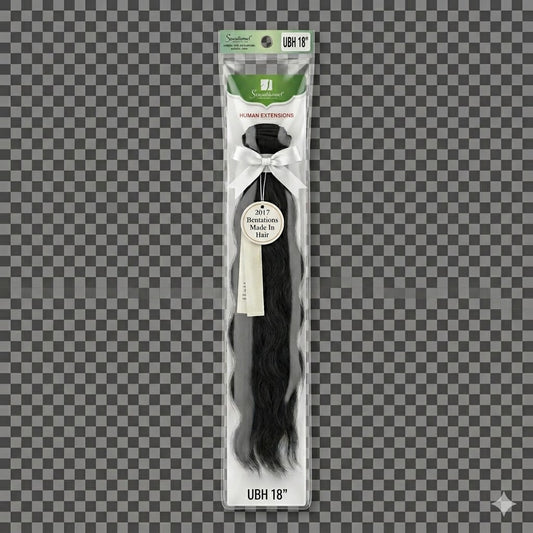 ✨ Extensiones Brazilian Straight UBH 18” – Cabello Humano Natural Black (Bulk Hair) ✨