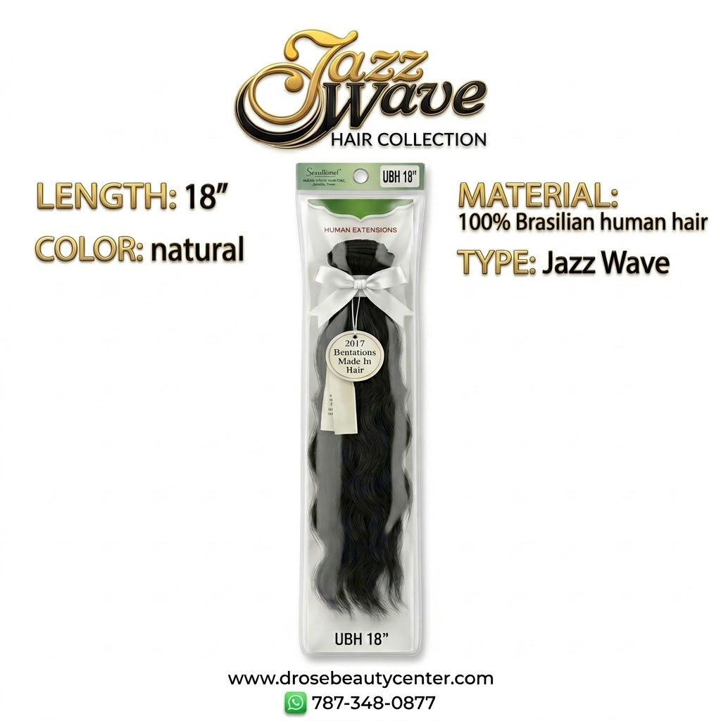 ✨ Extensiones Brazilian Straight UBH 18” – Cabello Humano Natural Black (Bulk Hair) ✨
