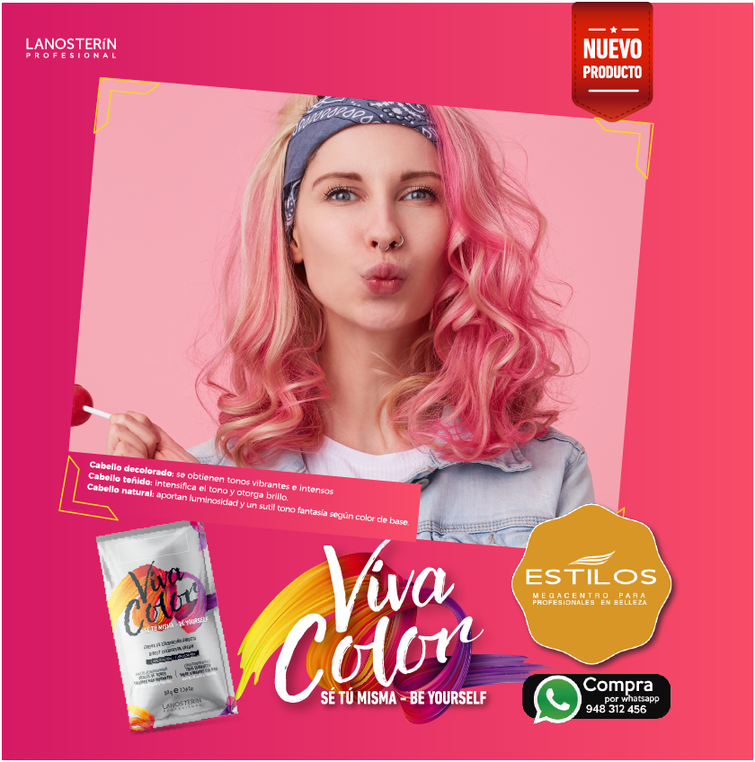LANOSTERIN PROFESIONAL VIVA COLOR ROSA LVCROSA 1.76OZ