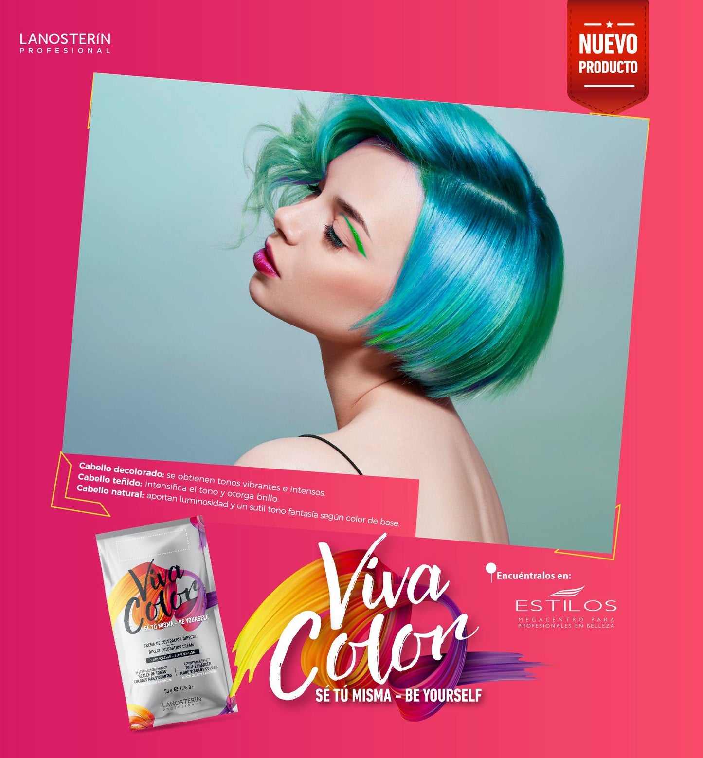 LANOSTERIN PROFESIONAL VIVA COLOR GREEN LVCGREEN 1.76OZ