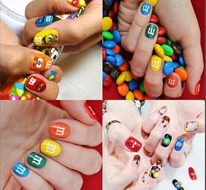 Pop Finger 3D Design Nail Stickers WG215 – Chocolate, Personajes y Efecto Drip