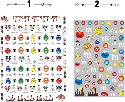 Pop Finger 3D Design Nail Stickers WG215 – Chocolate, Personajes y Efecto Drip
