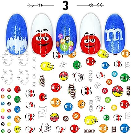 Pop Finger 3D Design Nail Stickers WG215 – Chocolate, Personajes y Efecto Drip