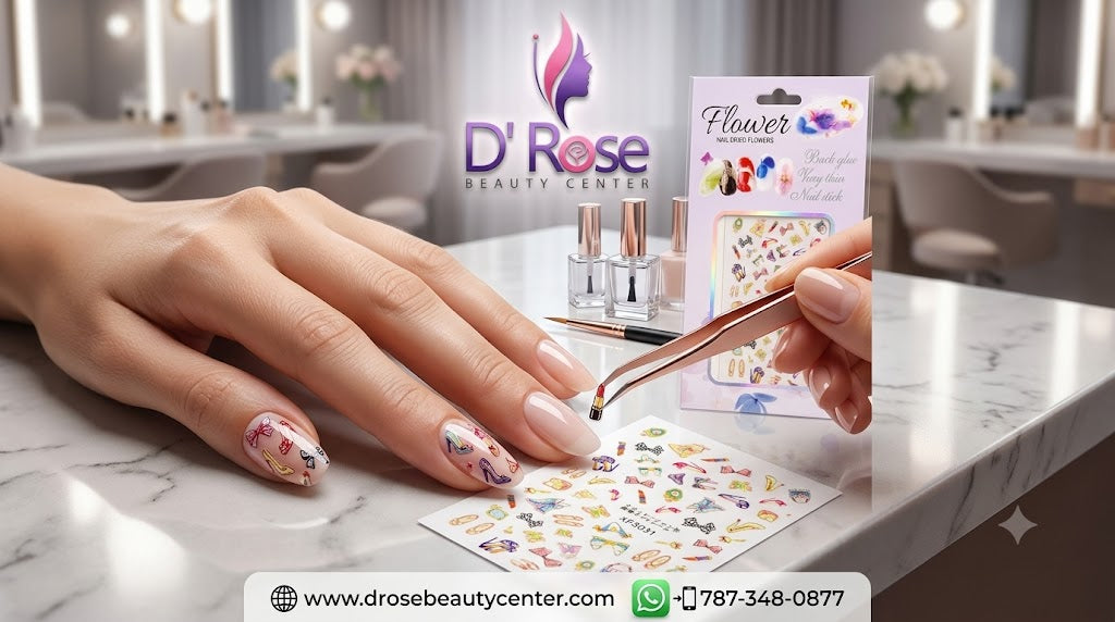 Flower Nail Stickers XF3031 – Zapatos, Lazos y Accesorios Fashion para Uñas