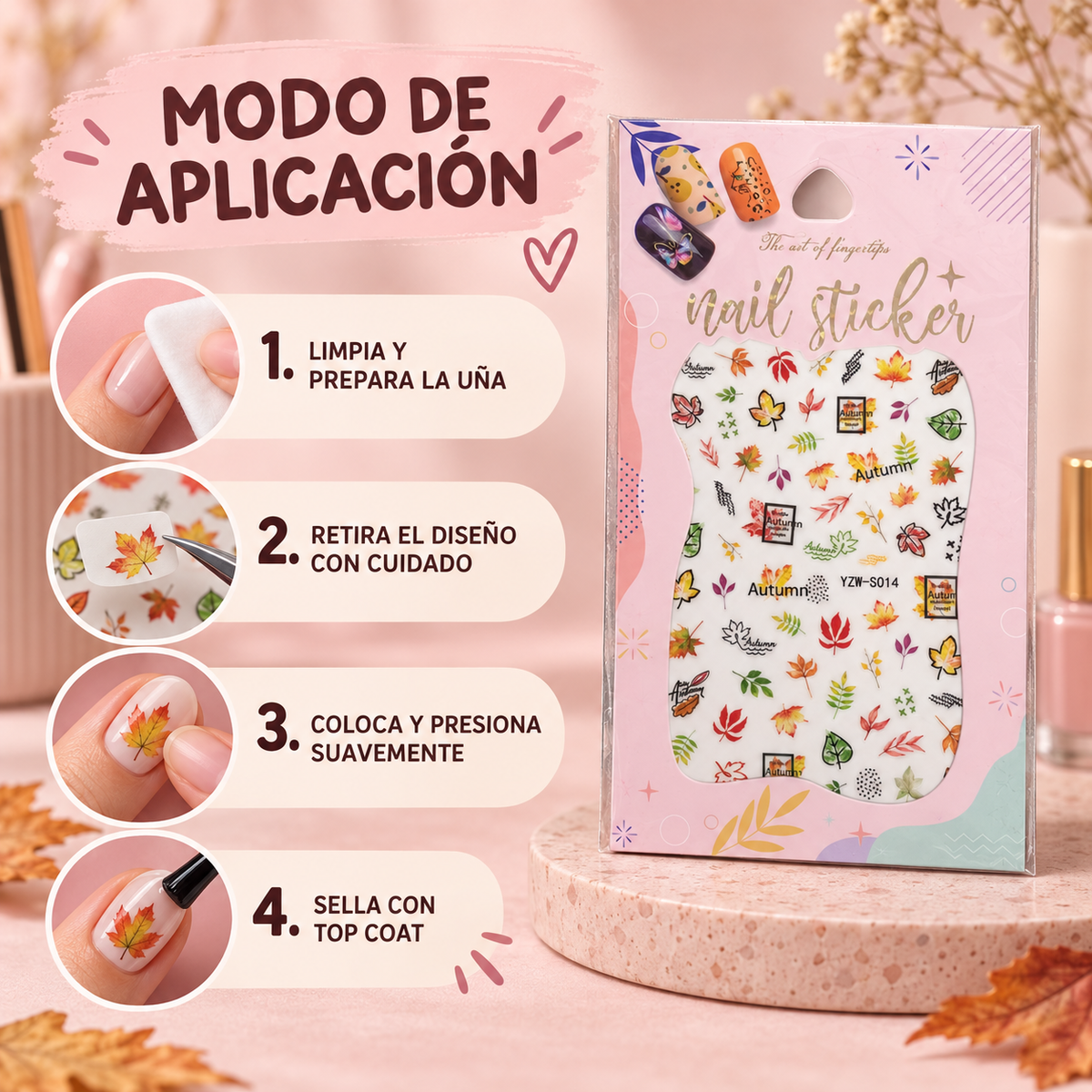Nail Art Stickers Autumn para Uñas – YZW-S014