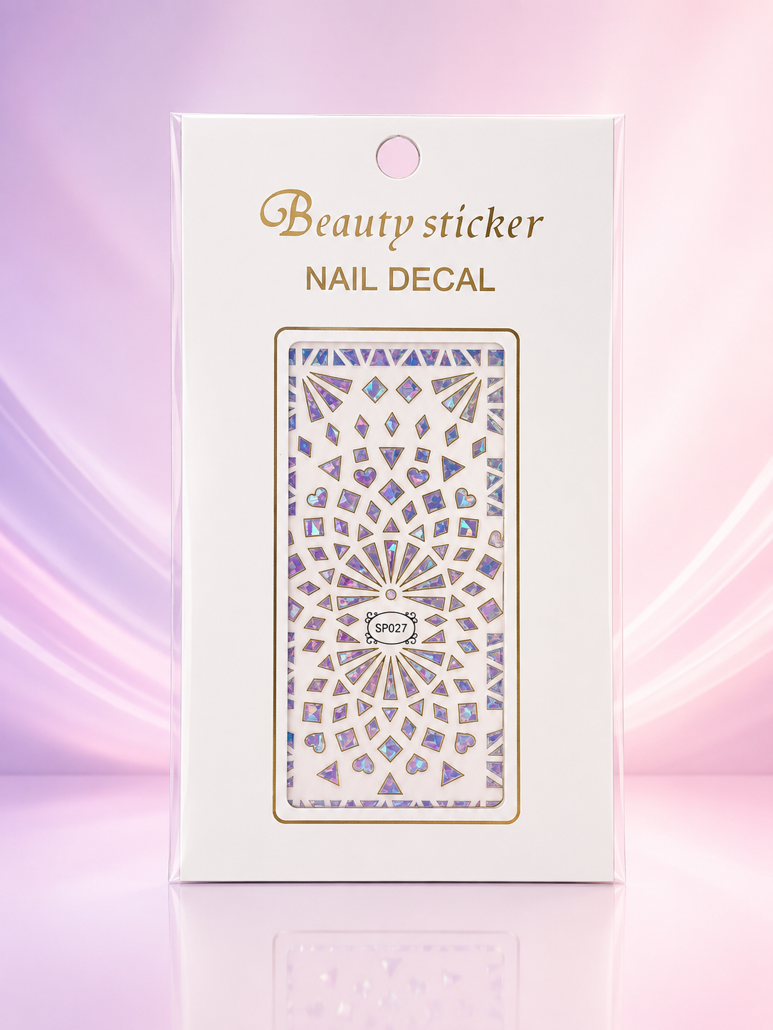 Beauty Sticker Nail Art Decals SP027 – Stickers Geométricos Iridiscentes para Uñas