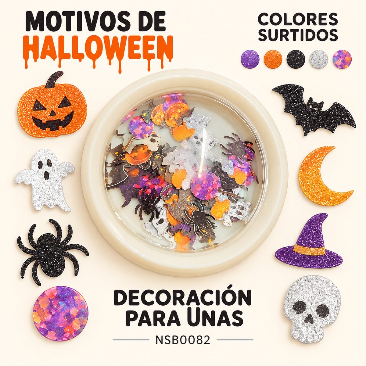 Spiral Bisutería para Uñas Halloween NSB0082