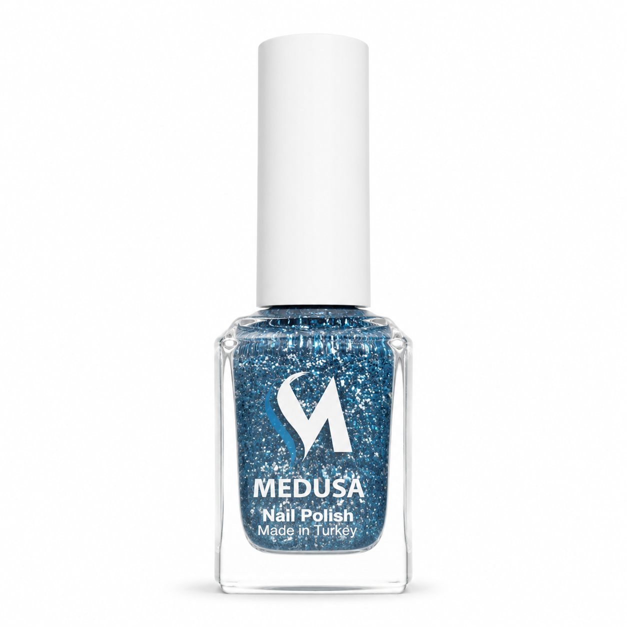 Medusa Esmalte con Glitter Azul y Plateado 0.37 oz – MNP135