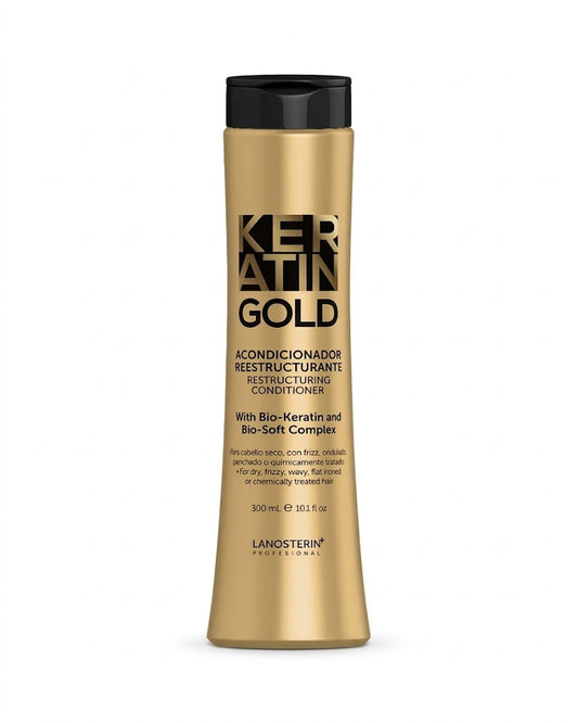 LANOSTERÍN Professional Keratin Gold Acondicionador Reestructurante 10.1 oz