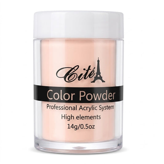 Cité Color Powder CAC0118 – Polvo Acrílico Nude Durazno Pastel 14 g / 0.5 oz