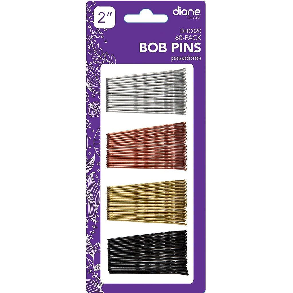 DIANE 2" Bobby Pins 60pz DHC020 – Pasadores Surtidos para Peinados y Recogidos