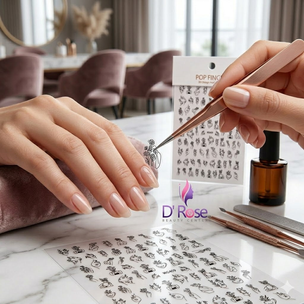 Pop Finger 3D Design Nail Stickers WG409