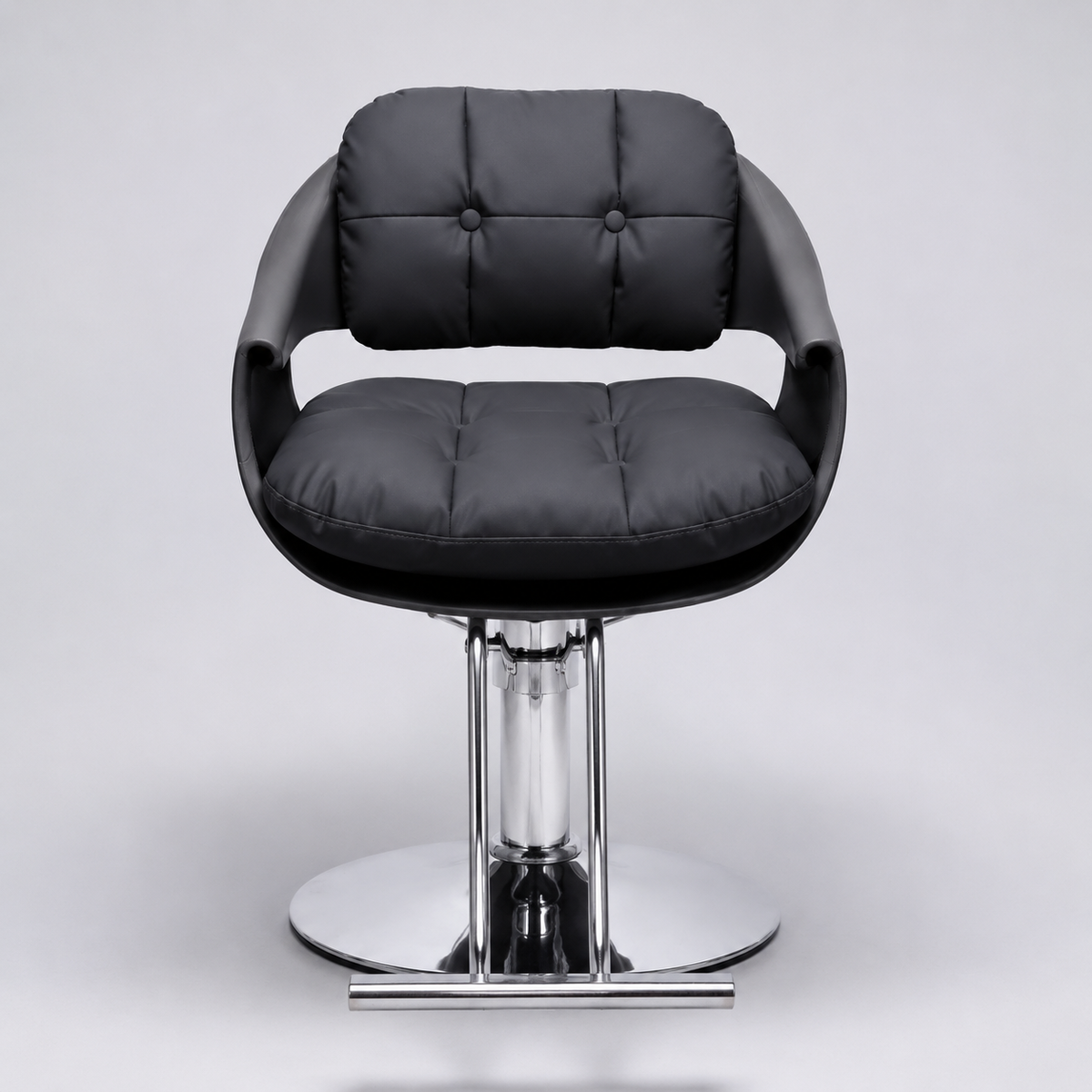 Beauty Style Silla Denise Negra Hidráulica con Base Cromada | 2525213