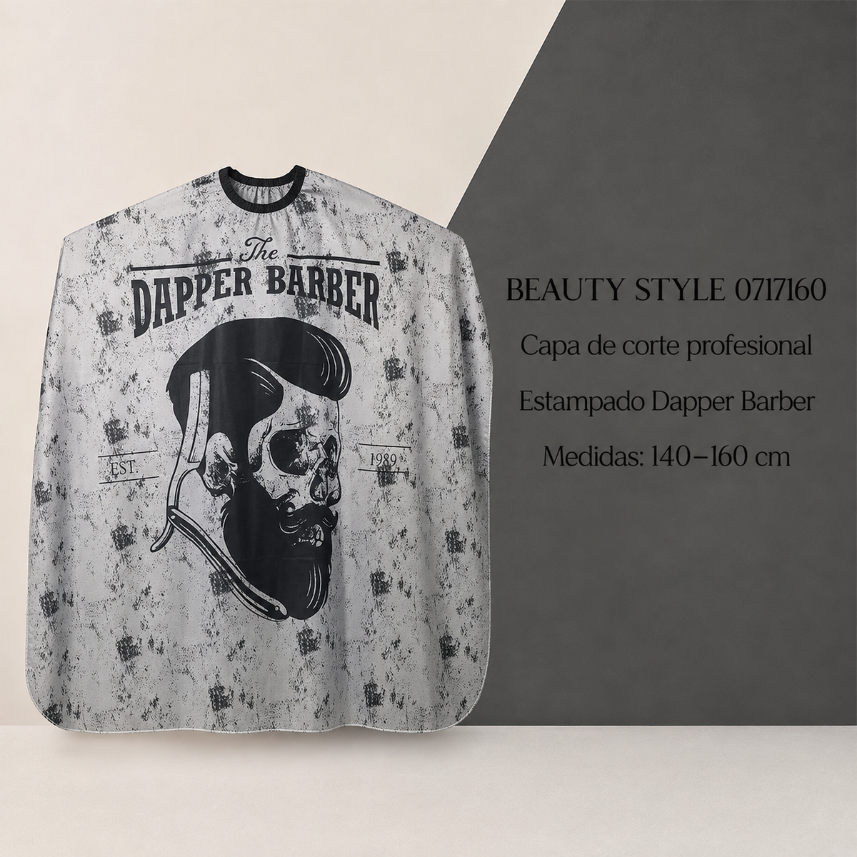 Beauty Style Capa de Corte Dapper Barber 140–160 cm – 0717160