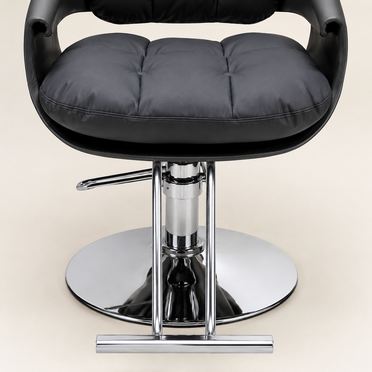 Beauty Style Silla Denise Negra Hidráulica con Base Cromada | 2525213