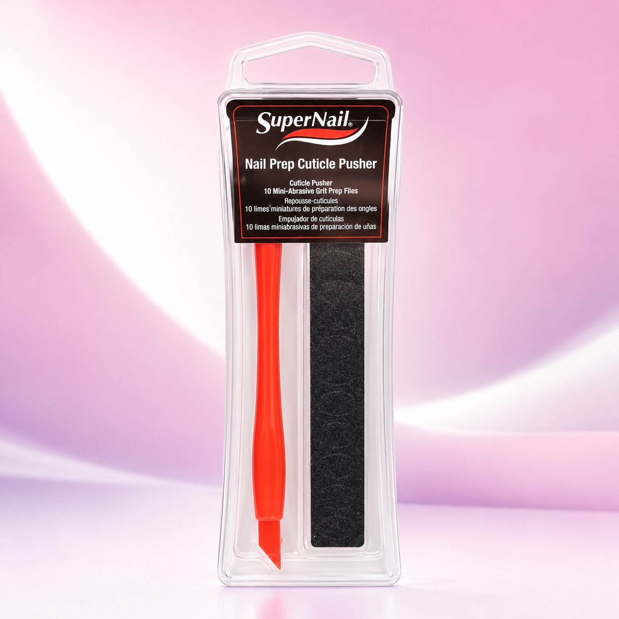 SuperNail Nail Prep Cuticle Pusher con 10 Limas Miniabrasivas