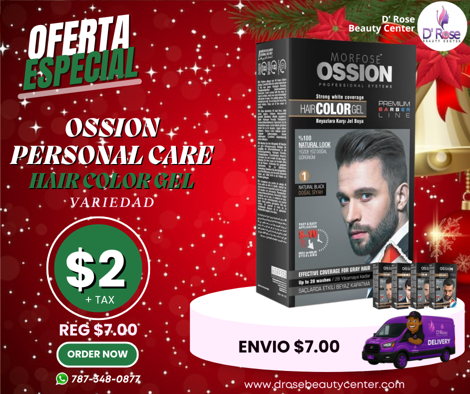 OSSION PERSONAL CARE – HAIR COLOR GEL #1 NATURAL BLACK (OSS064)