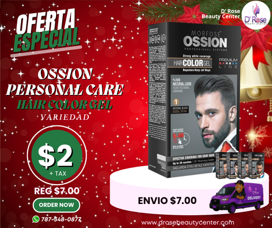 OSSION PERSONAL CARE – HAIR COLOR GEL #1 NATURAL BLACK (OSS064)