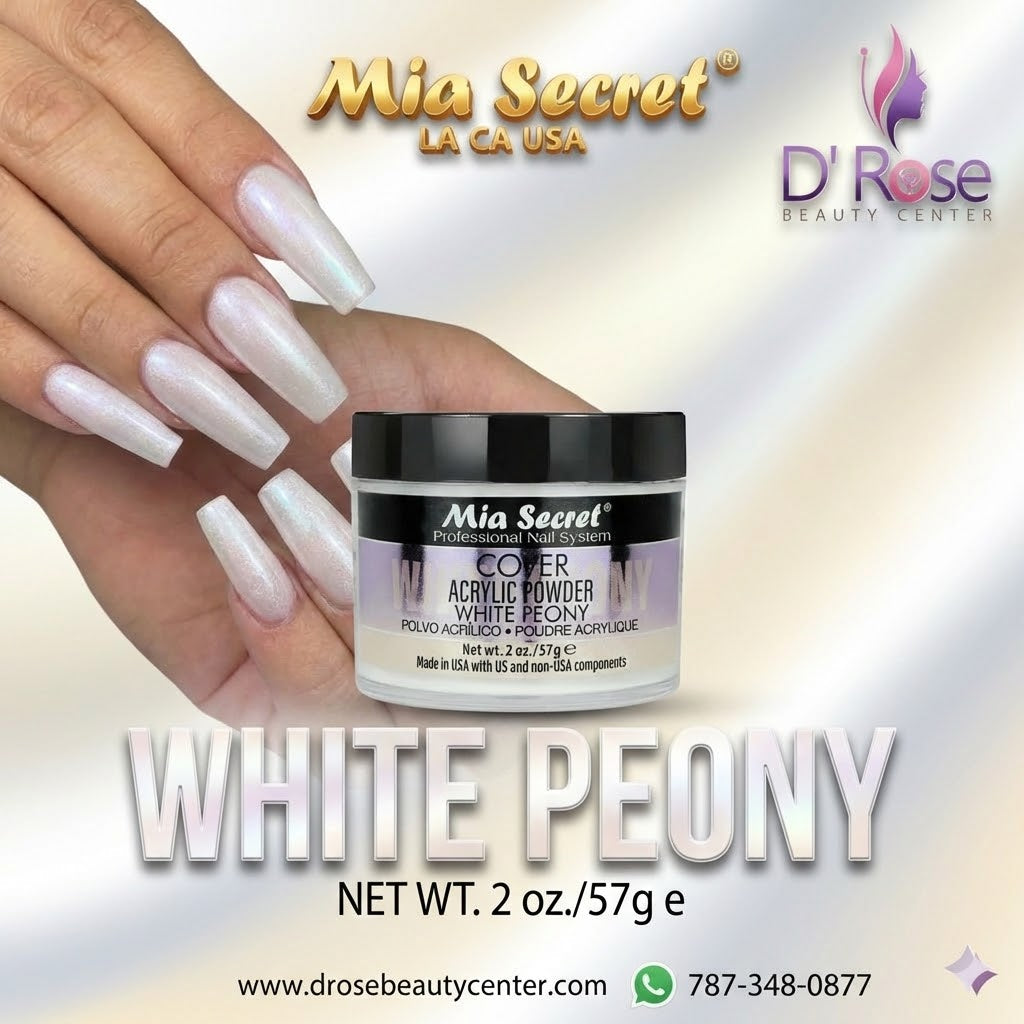 💖✨ Mia Secret® Cover WHITE PEONY 2 oz – Acrílico Cover Profesional PL430-NY ✨💖