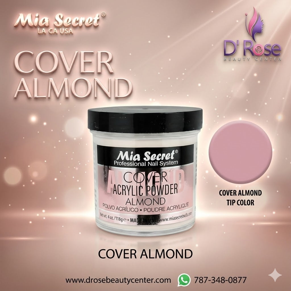 💖✨ Mia Secret® Cover Almond – Acrílico Cover Profesional 4 oz (PL440-AL) ✨💖