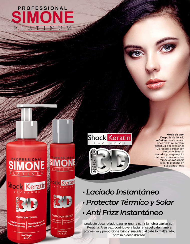 💎 SIMONE PROFESSIONAL KERATINA LACEADOR TÉRMICO 3D 4.5oz