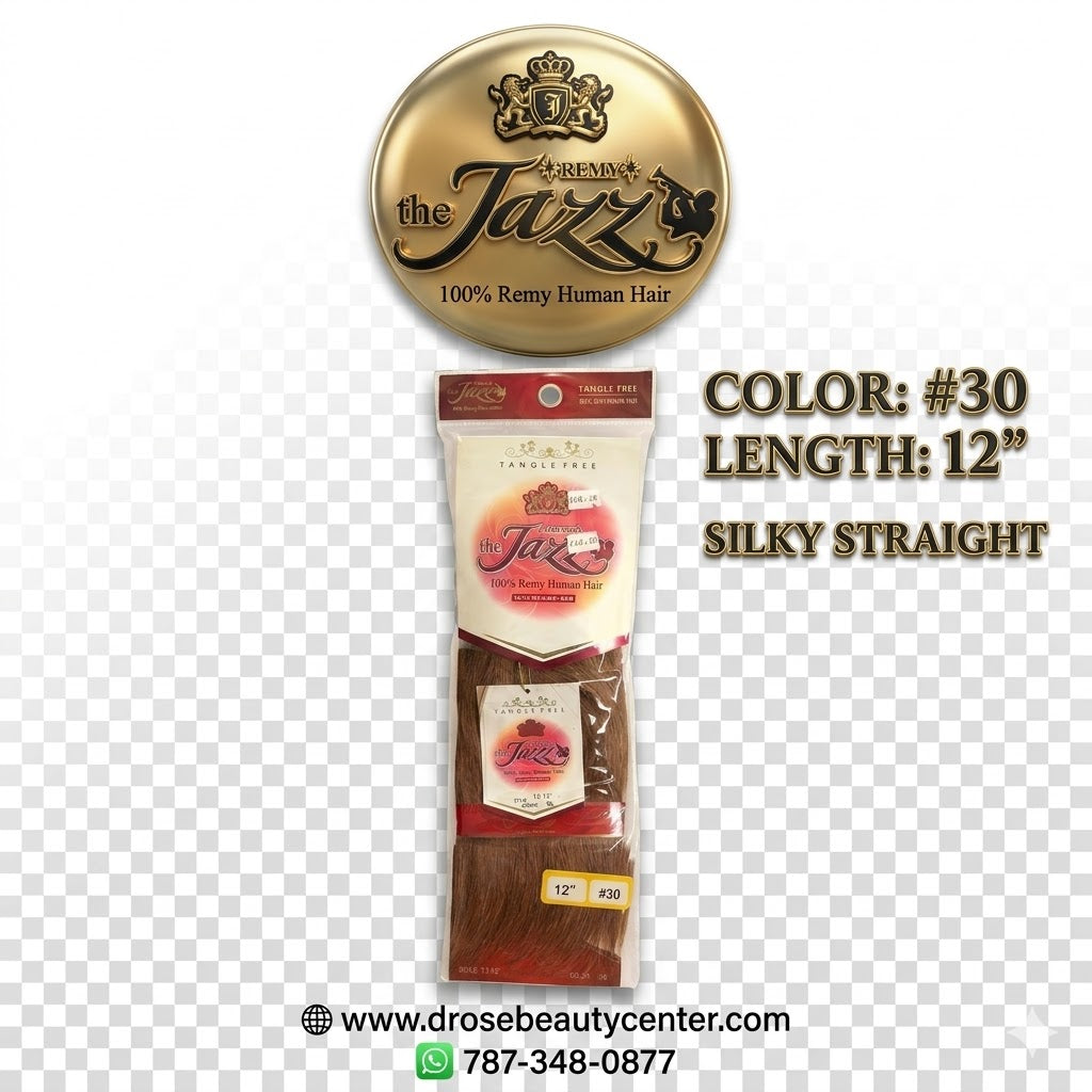 ✨ Extensiones The Jazz Remy Silky Straight 12” Color #30 – 100% Human Hair Premium ✨