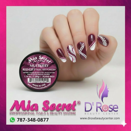 💅✨ Mia Secret® MULBERRY RED GIFT – Acrílico Profesional 1/4 oz | PL400-RG5