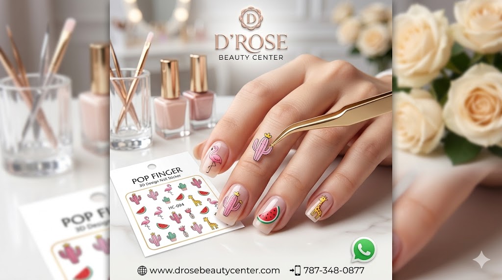 Pop Finger 3D Design Nail Stickers HC-094